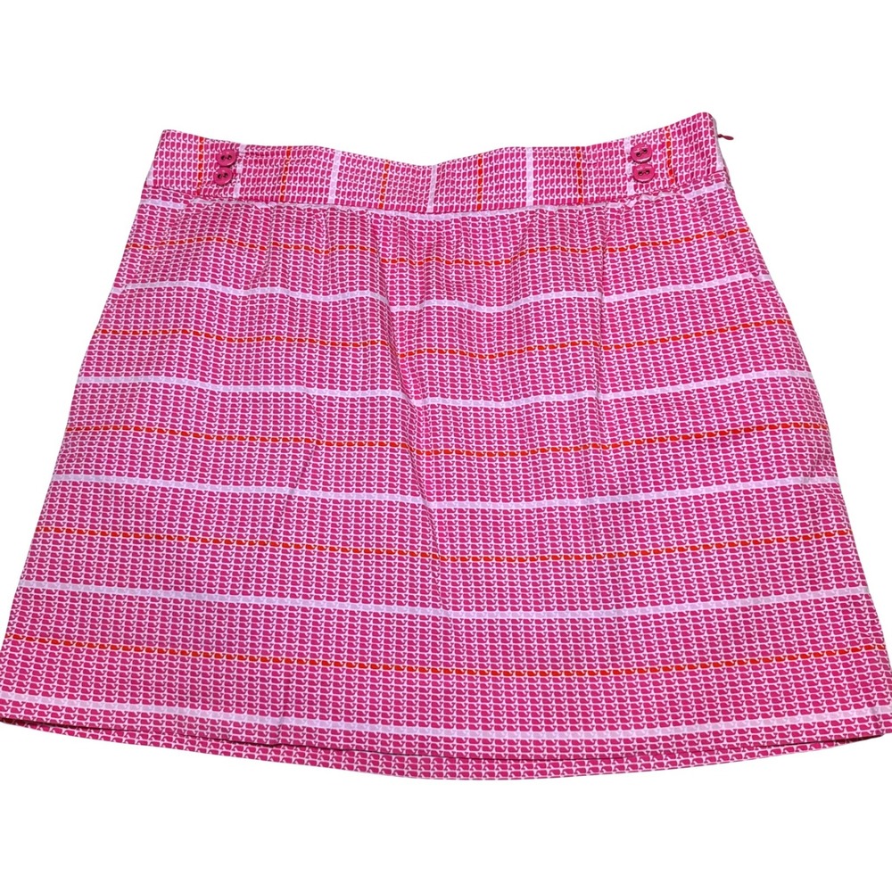 Vineyard Vines Womens Pink Whale Print Mini Skirt sz 12 Preppy Coastal Nautical